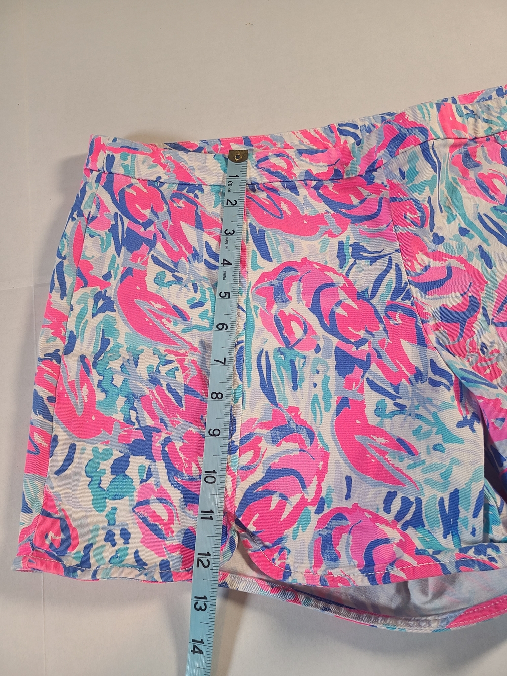 Lilly Pulitzer Womens Shorts Side Zip with Pink Blue Tropical SOLD - Picture 11 of 14